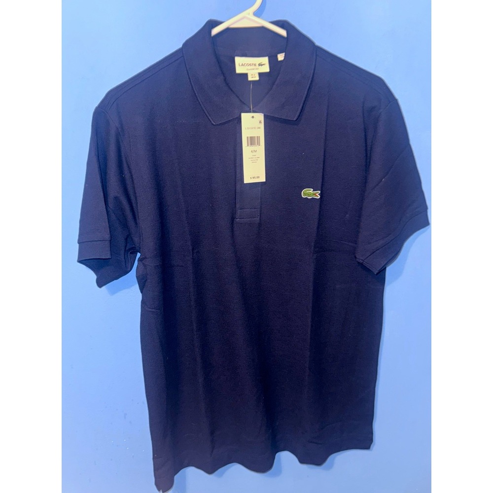 Lacoste Men's M Navy Classic Fit Cotton Knit Polo Short Sleeve L.12.12